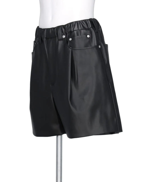 FAKE LEATHER SHORTS