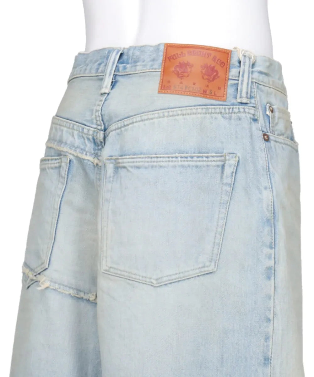 SWITCHING DENIM WIDE BERMUDA PANTS FULL COUNT ・E~ KAMIYA