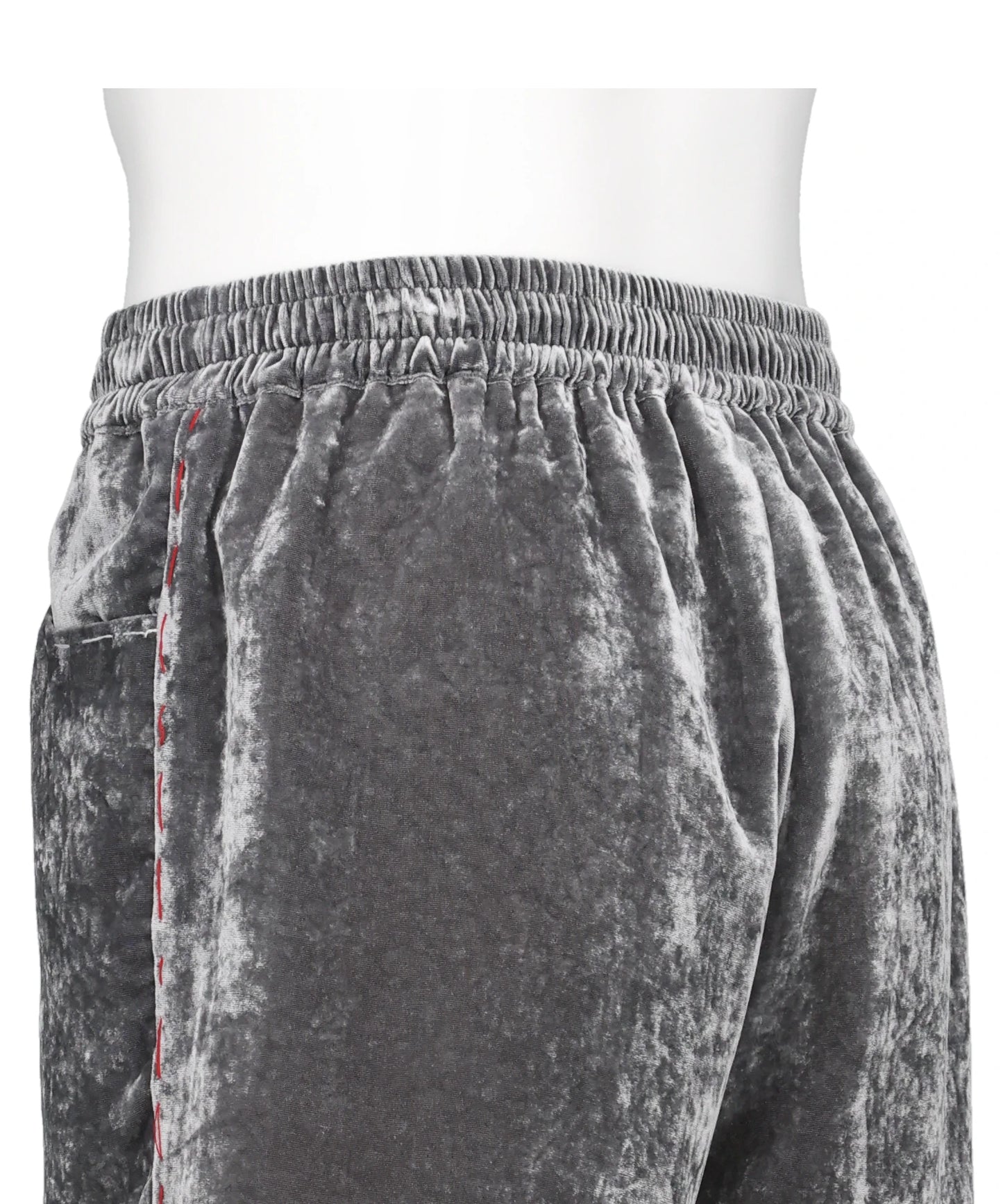 UNEVEN VELVET SHORTS