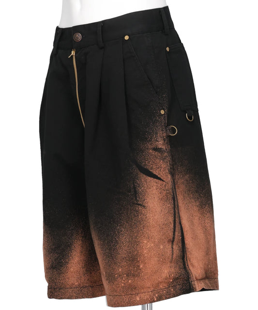 DYED FRONT ZIP SHORTS