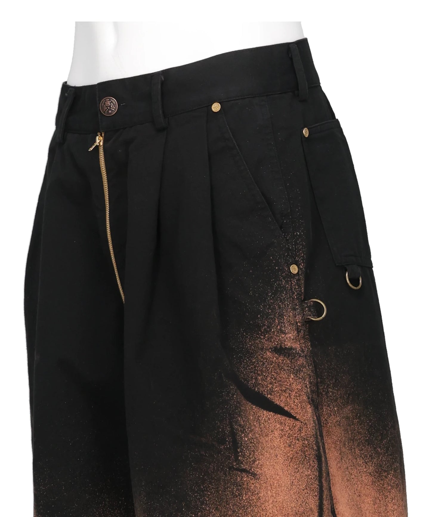 DYED FRONT ZIP SHORTS