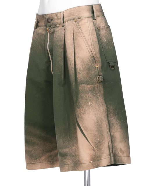 DYED FRONT ZIP SHORTS