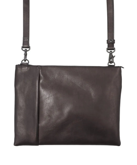 LEATHER SHOULDER BAG“GRANDE POCHE” SACOCHE