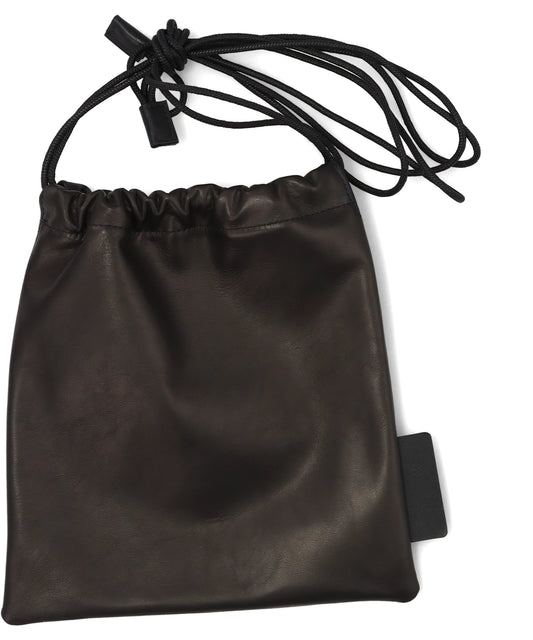 LEATHER DRAWSTRING BAG “SQUARE”