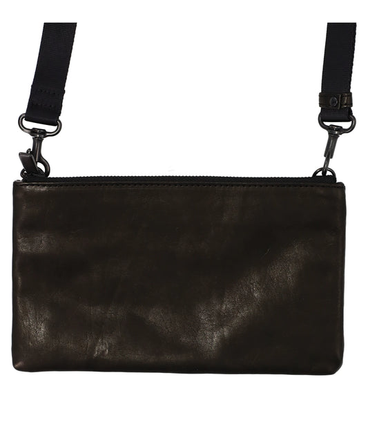 LEATHER MINIMIN SACOCHE SHINE- B.BLACK