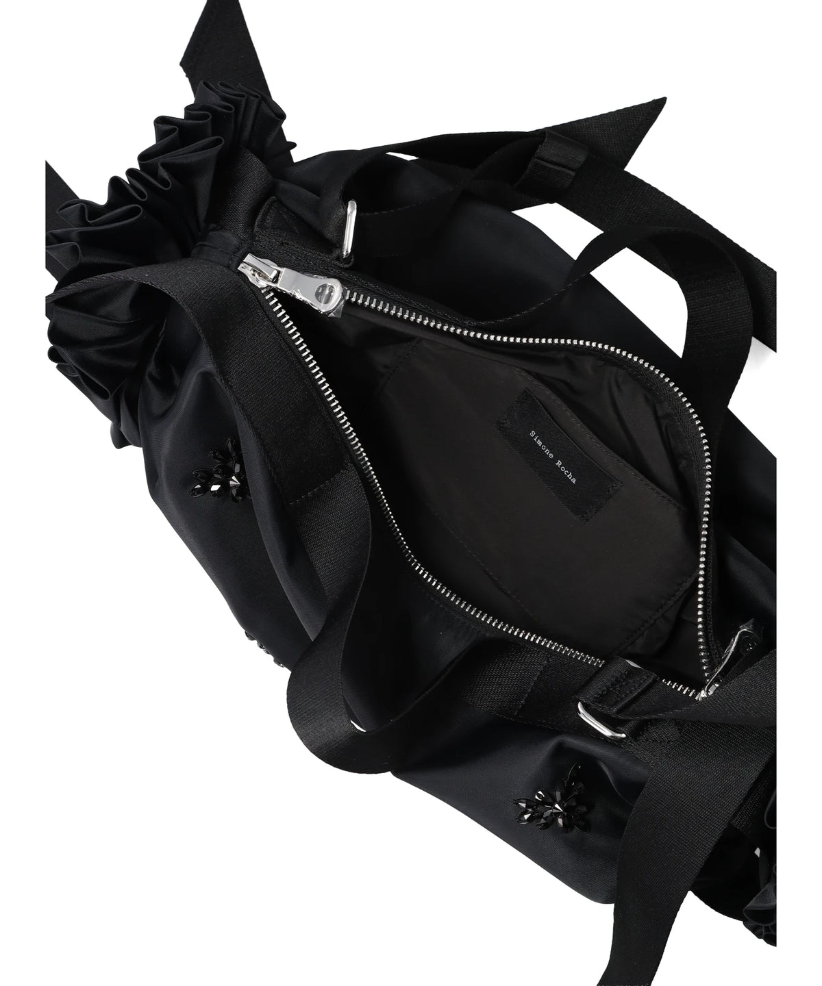DOUBLE RIBBON ROSETTE BAG W/TURBO EMB