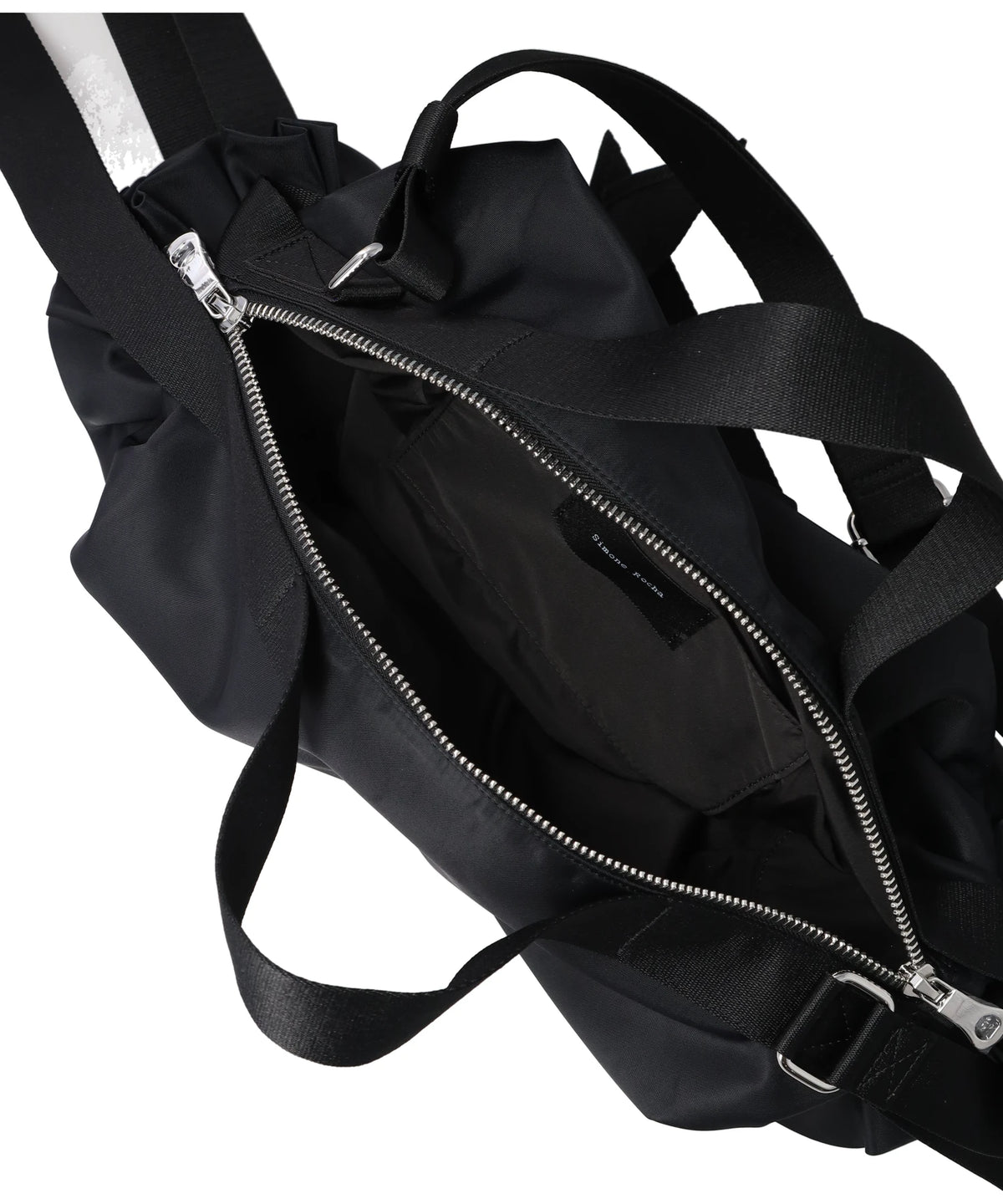 DOUBLE RIBBON ROSETTE BAG W/EMB