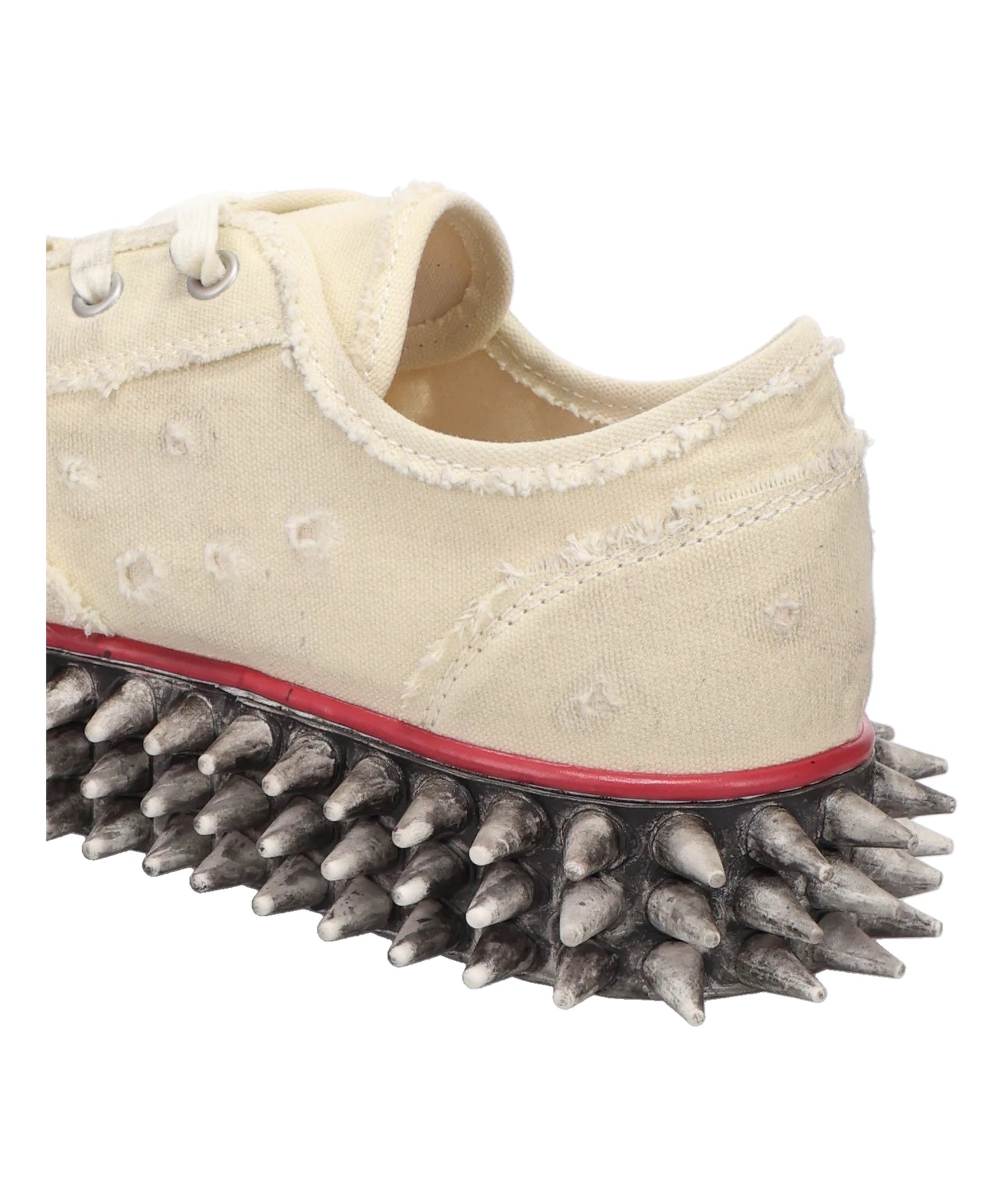 DIRTY SPIKE TOE CAP CANVAS SNEAKER