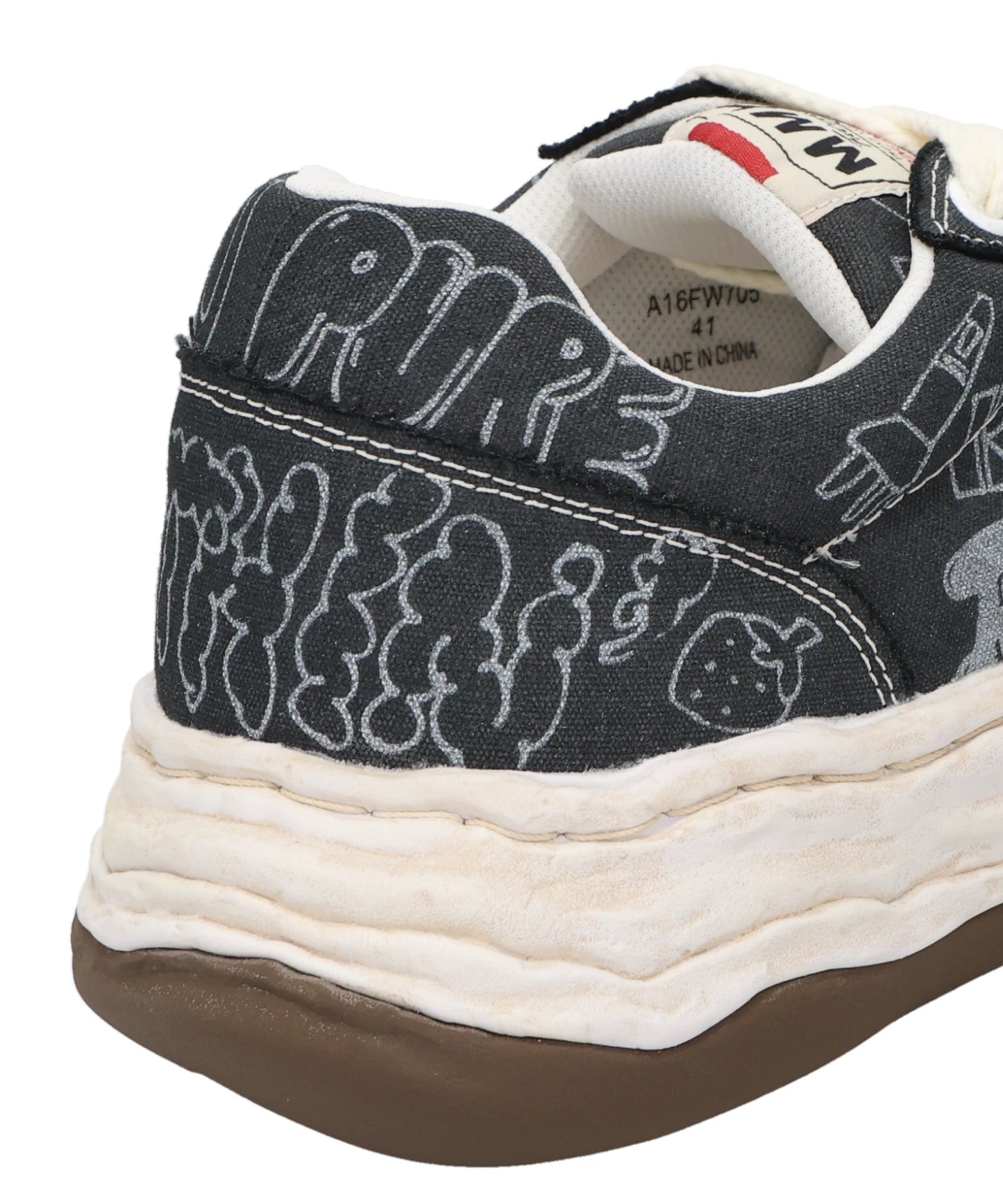 OLIVER/ORIGINAL SOLE GRAFFITI PRINTEDCANVAS LOW-TOP SNEAKER