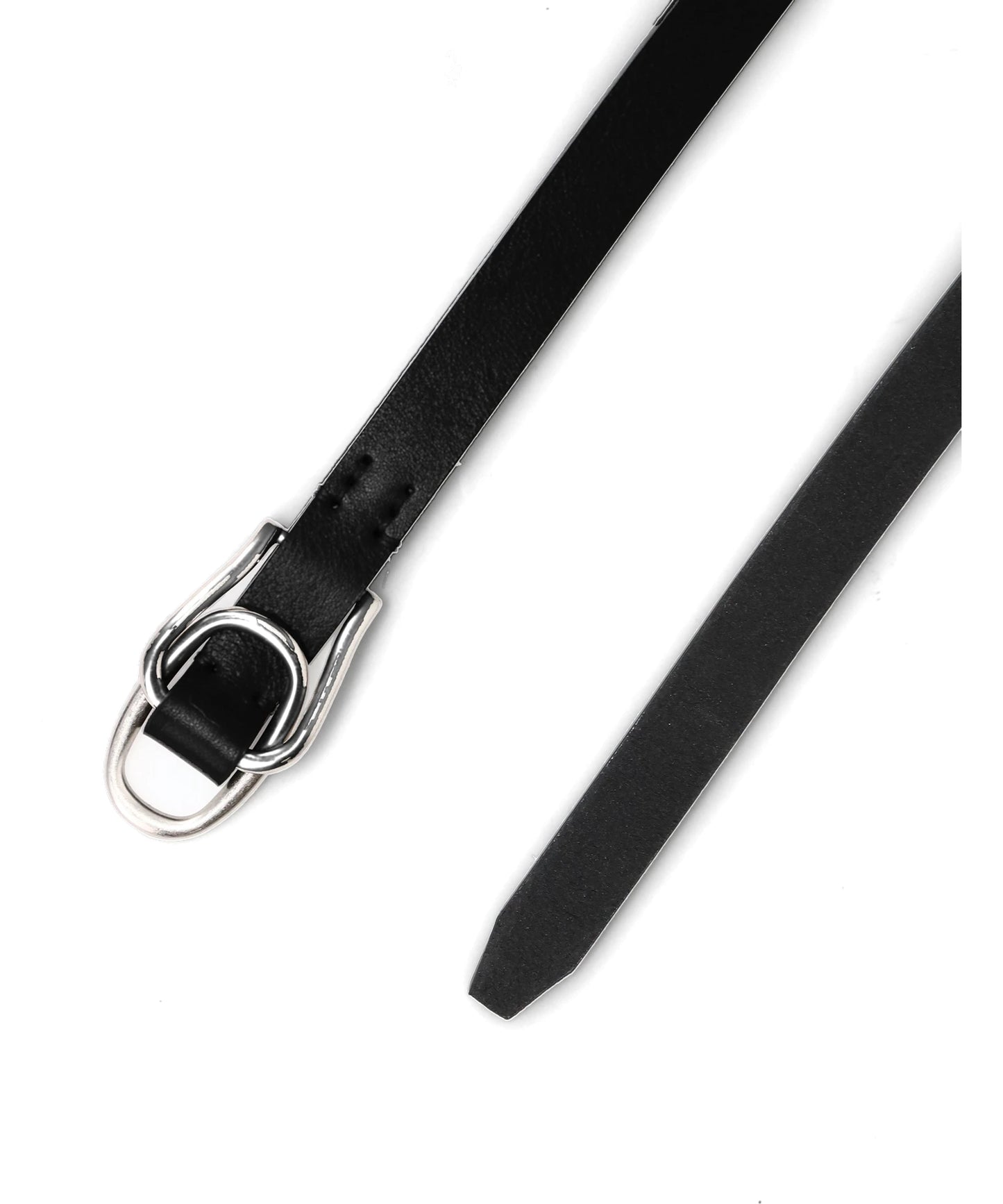 DOUBLE BUCKEL LEATHER BELT