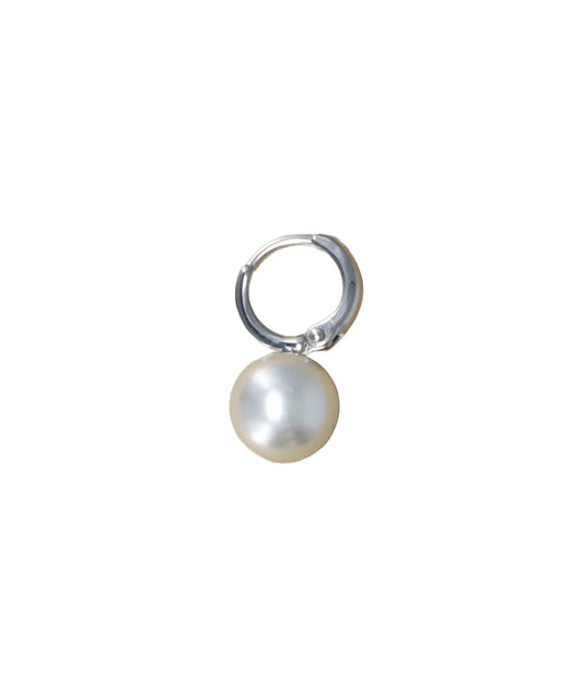 SINGLE SMALL PEARL HOOP EARRING