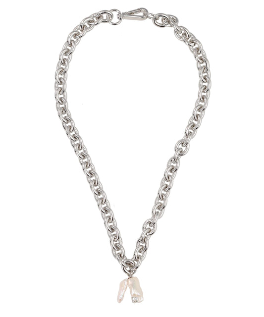 FRAGMENT PEARL CARABINER NECKLACE