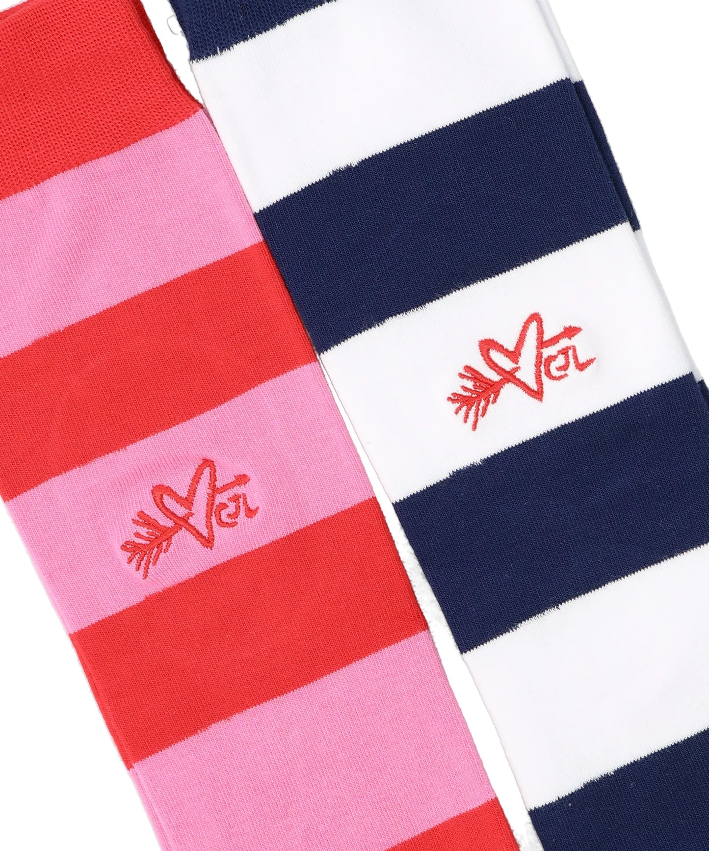 LOVERBOY SOCK-MULTIPACK- NAVY+WHITE AND CORAL+PINK BLU