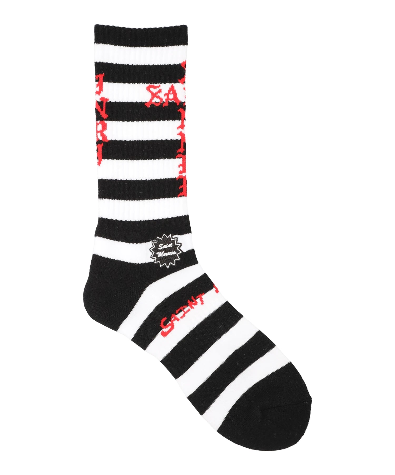 SAINT Mxxxxxx（セント マイケル)SOCKS/BORDER/BLACK+WHITE – MIDWEST