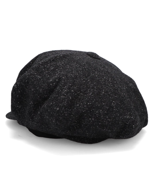 SILK NEP WOOL TWEED FLAT BIG CASQUETTE