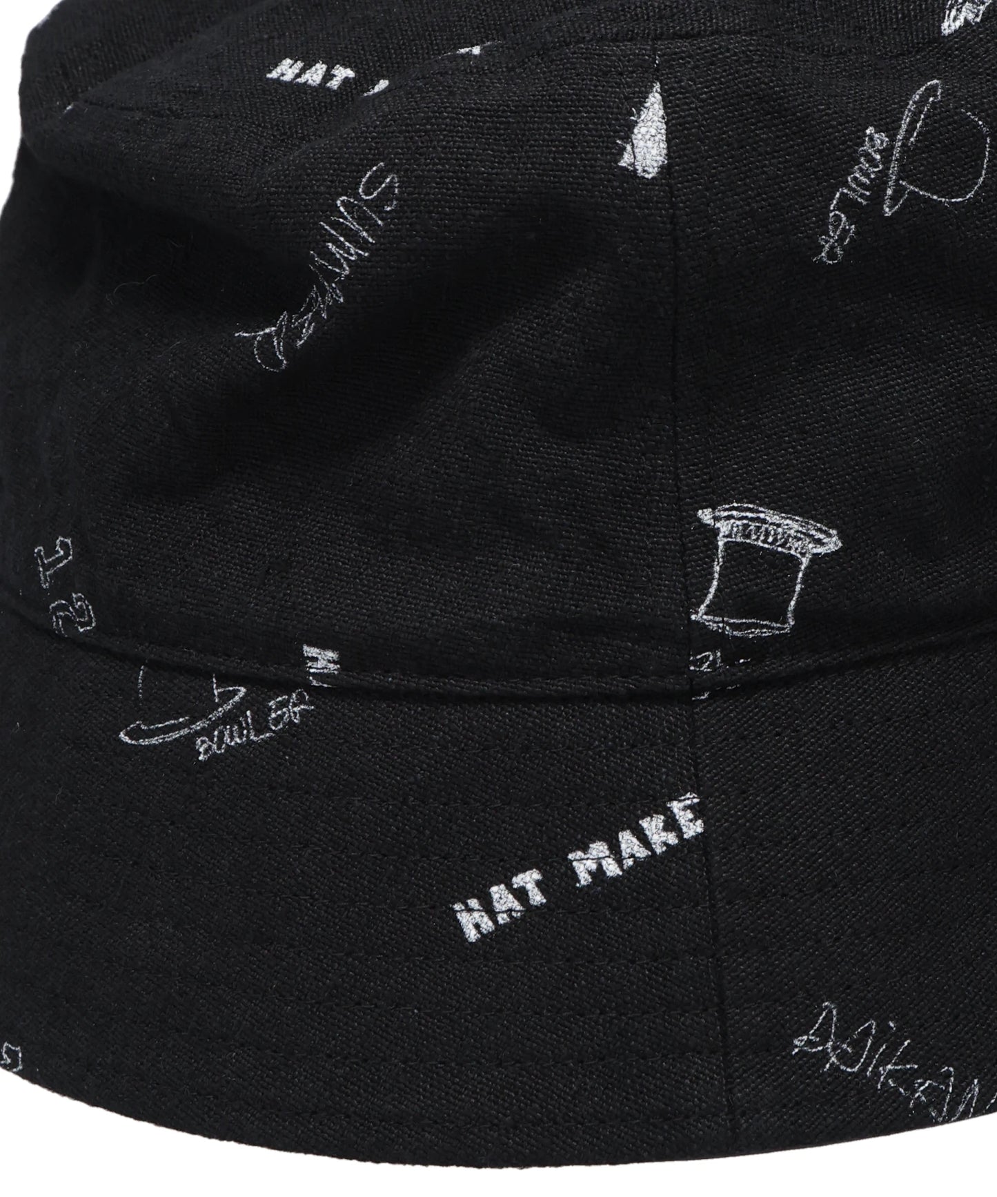 LINEN COTTON PRINTED TIGHT BUCKET HAT