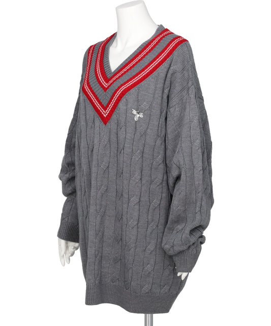 BEADED BUMBLE BEE SCHOOL KNIT