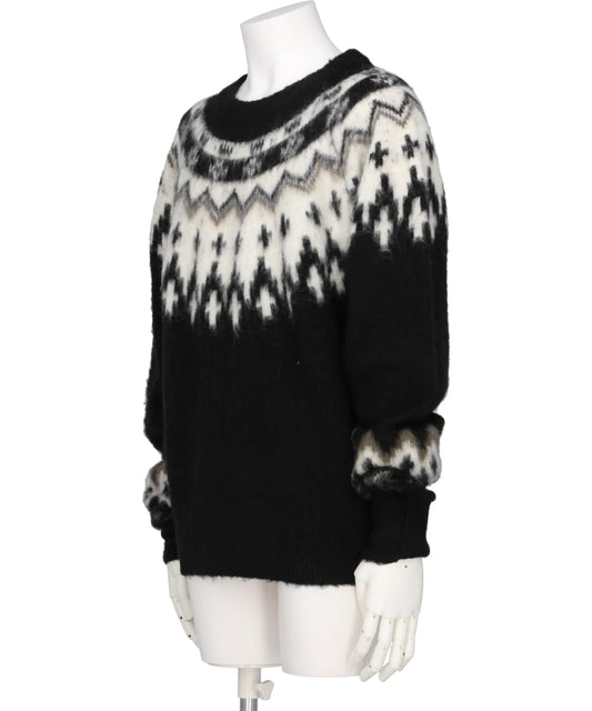 HEART NORDIC PULLOVER KNIT