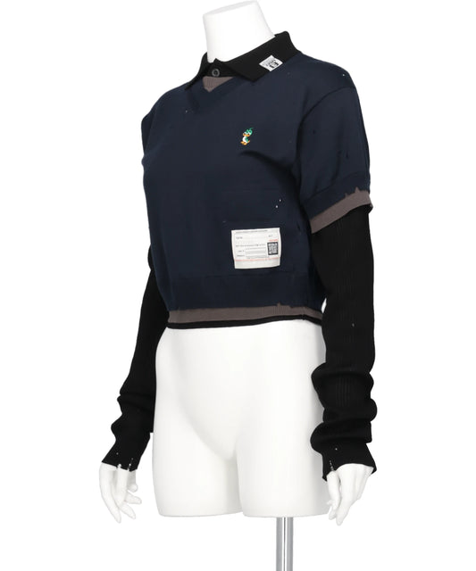 TRIPLE LAYERED KNIT PULLOVER