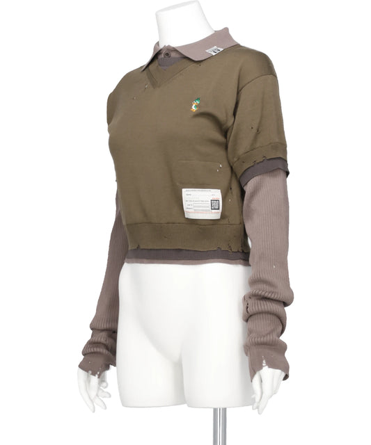 TRIPLE LAYERED KNIT PULLOVER