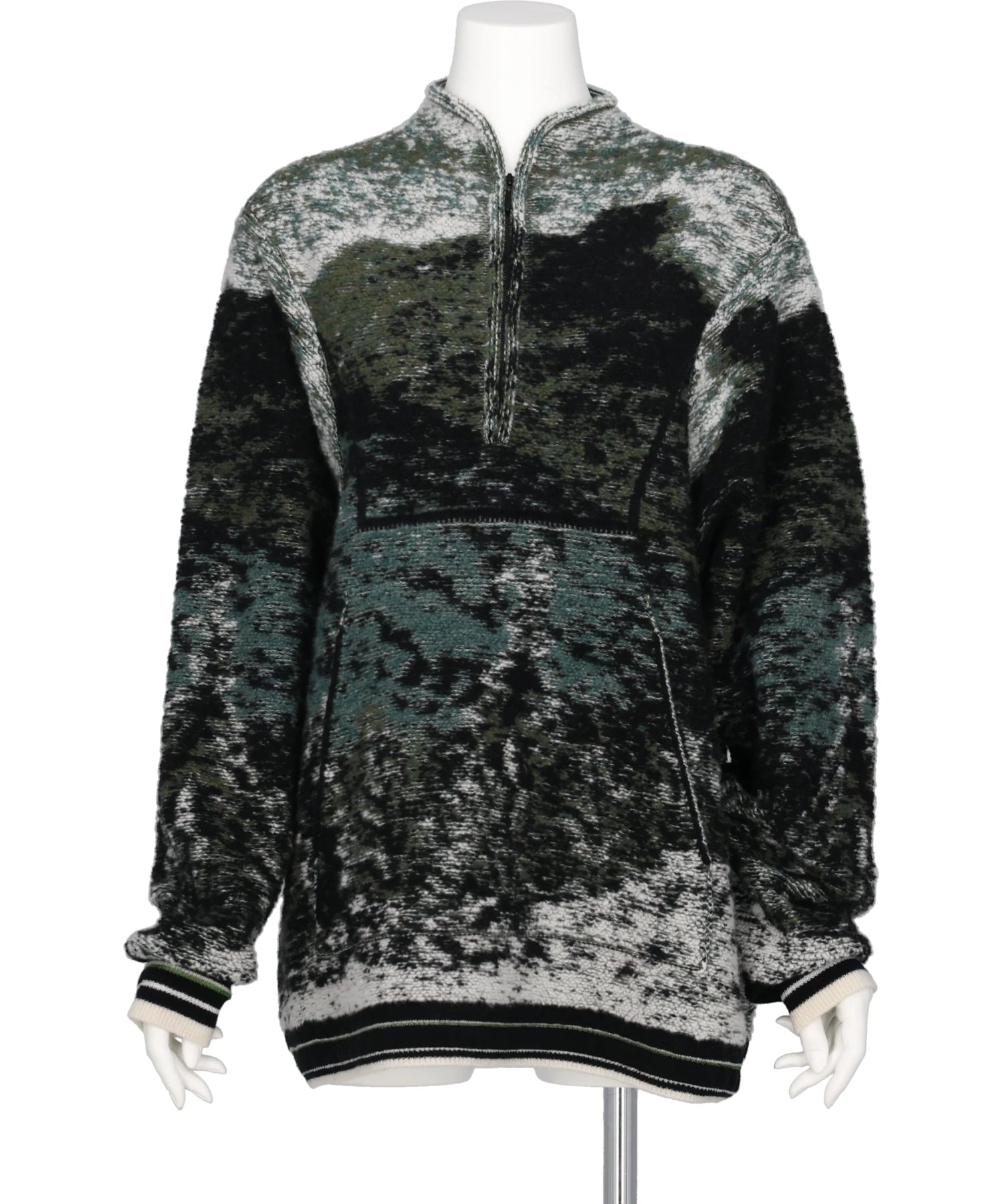 PILE JACQUARD HALF ZIP KNIT TOP – MIDWEST ONLINE STORE