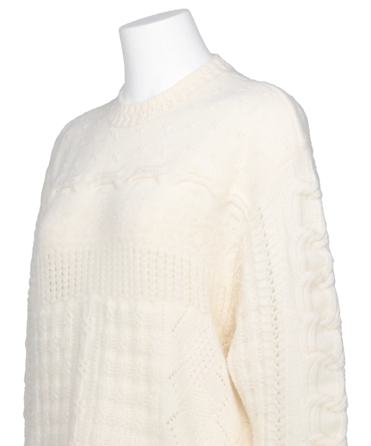 WOOL CABLE KNIT TOP
