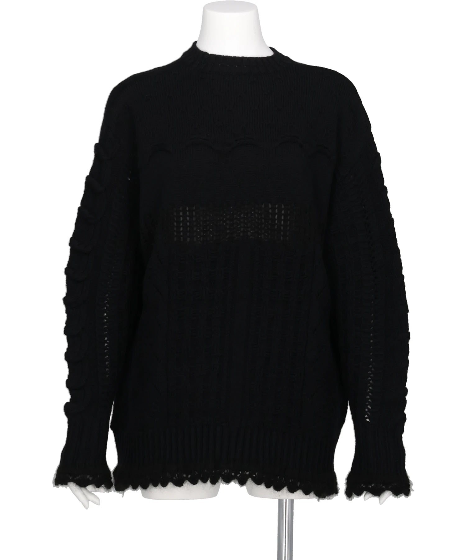 Mame Kurogouchi(マメクロゴウチ) 2026AW WOOL CABLE KNIT TOP MM26FW 