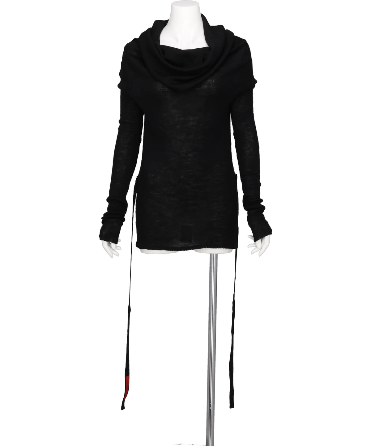 BABY ALPACA DRAPED KNIT TOP