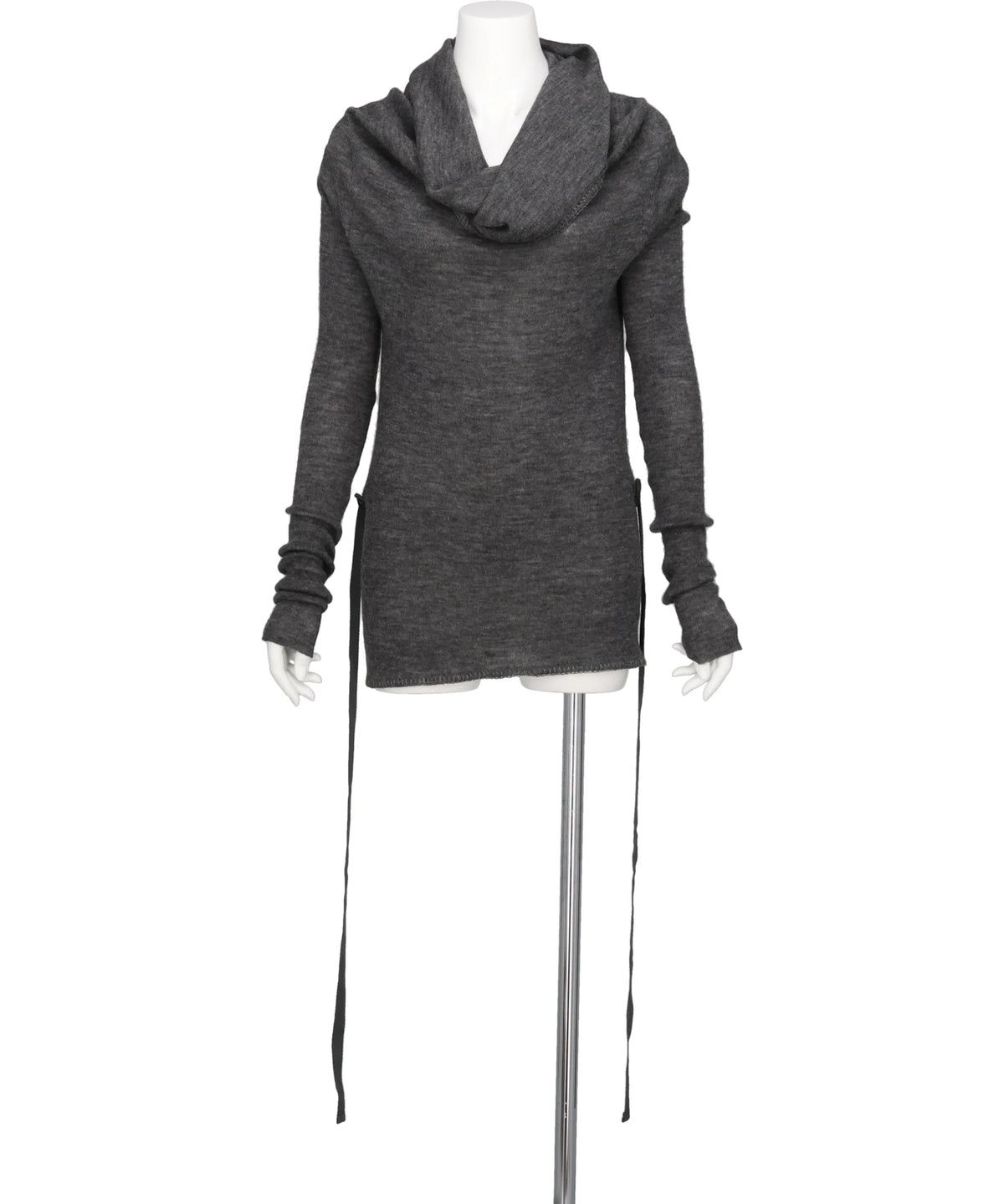 BABY ALPACA DRAPED KNIT TOP