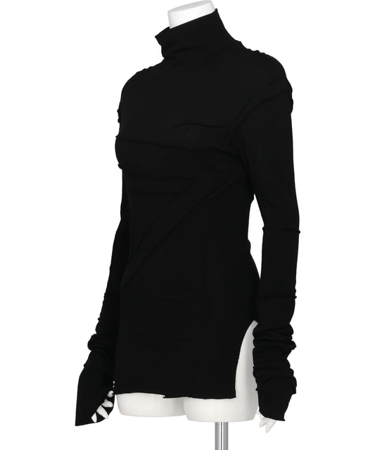 GAUZE HIGH NECK TOP