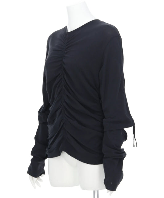 SHIRRIING LAYERED T-SHIRT