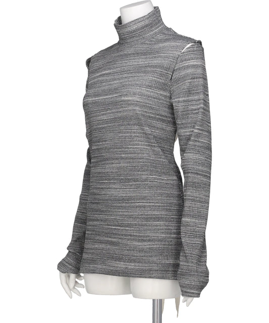 HIGH-NECK JERSEY TOP