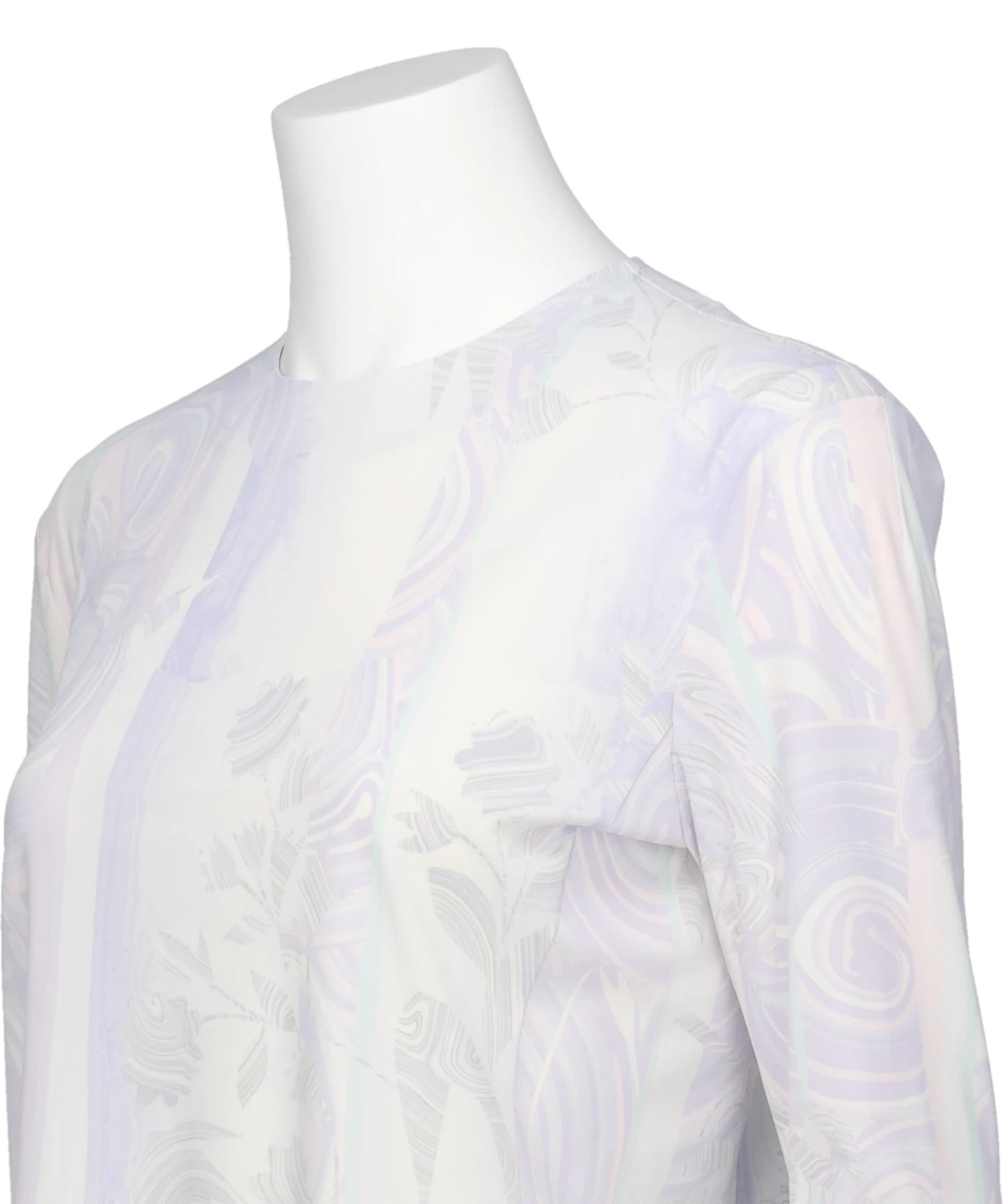 MARBLE PRINT JERSEY LONG SLEEVE TOP