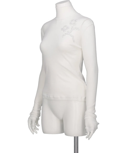CELIA HIGH NECK EMBROIDERY TOP