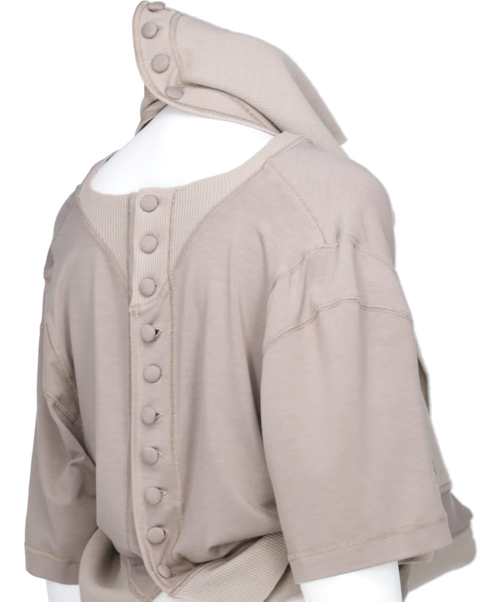 DEFORMED HOODED T-SHIRT