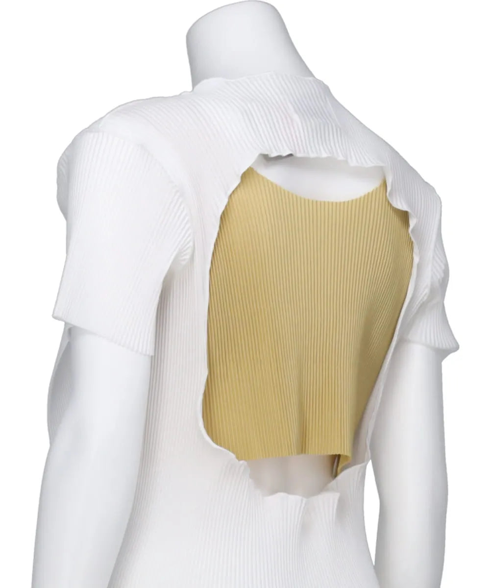 PEEPHOLE-BACK SHORT SLEEVE TOP