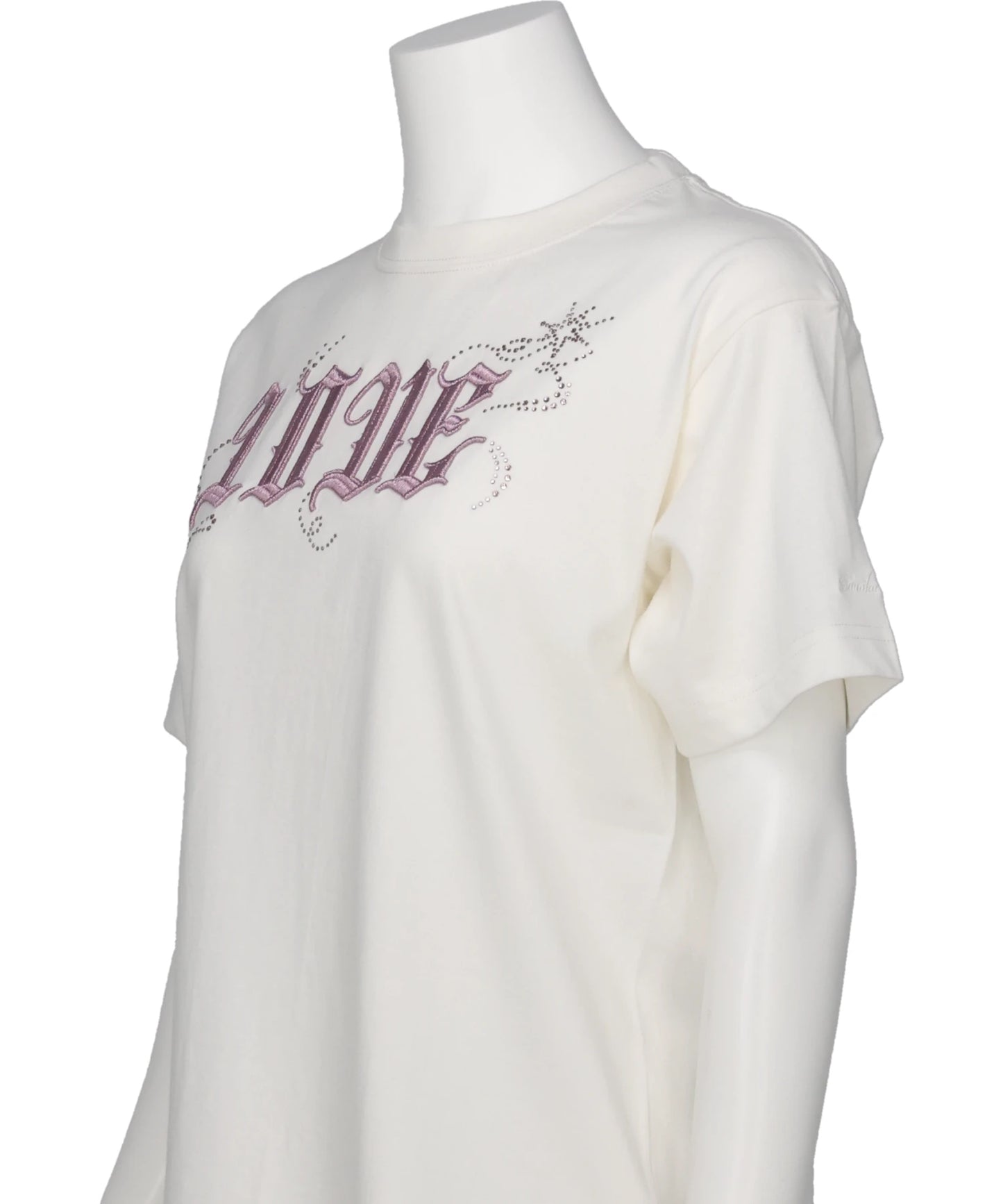 LOVE SPARKLE T-SHIRT / WHITE×PINK