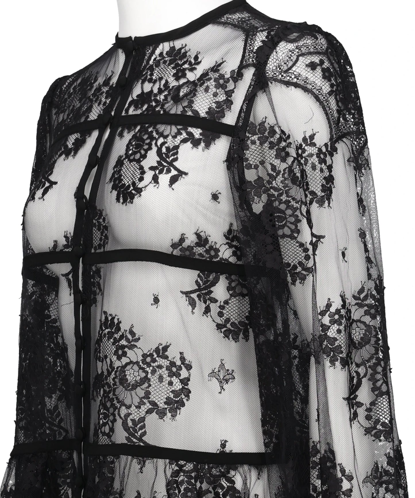 LACE GATHERED BLOUSE