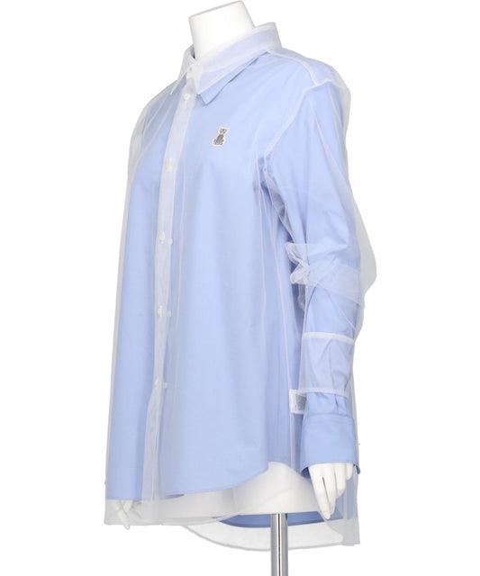 DETACHABLE SHIRT - WHITE×BLUE