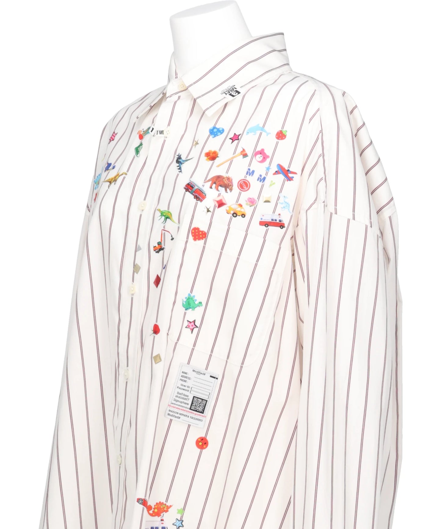 STRIPE SHIRTS WITH KIDS STICKERS