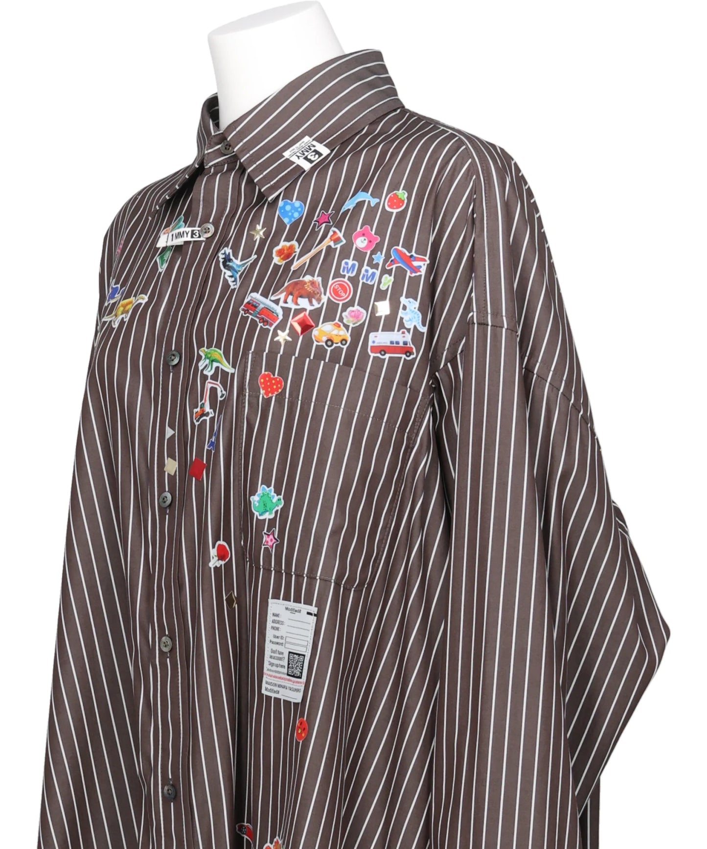 STRIPE SHIRTS WITH KIDS STICKERS
