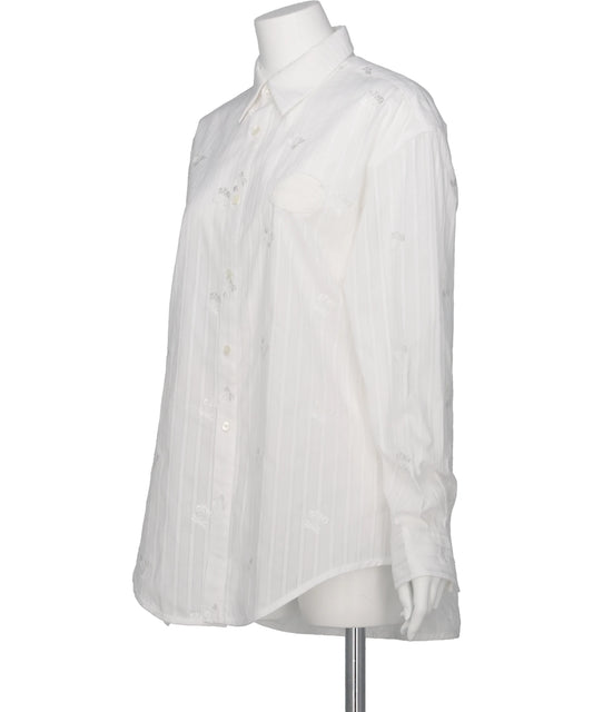 CHERRY EMBROIDERY LONG SLEEVE SHIRT