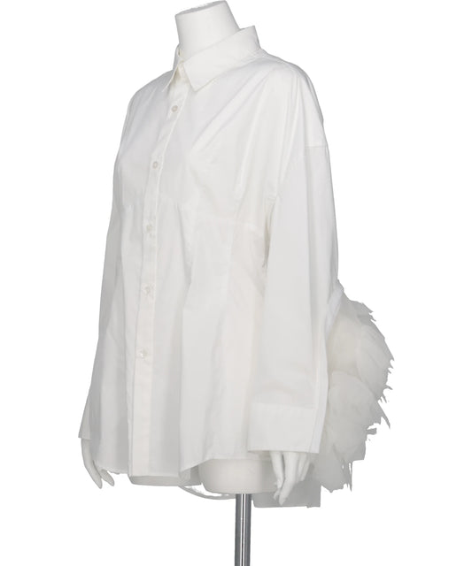 TULLE SLEEVE SHIRT