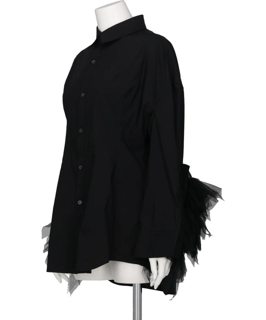 TULLE SLEEVE SHIRT