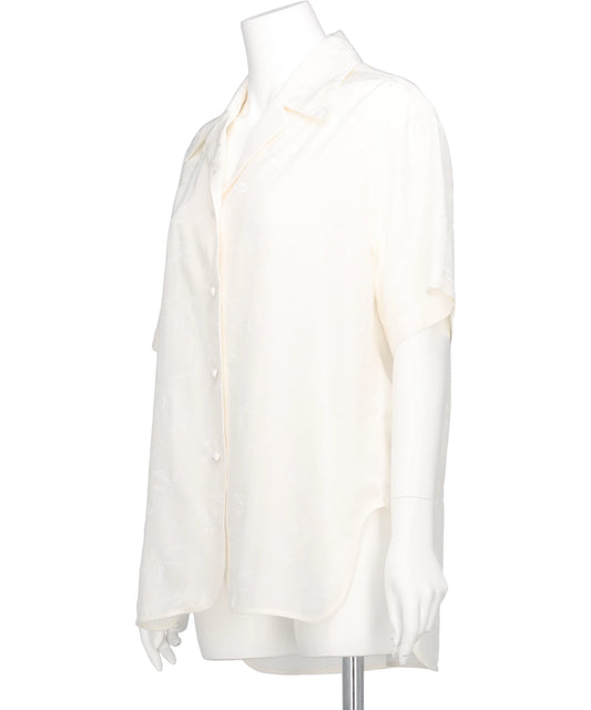 KARAKO JACQUARD OPEN COLLAR SHIRT