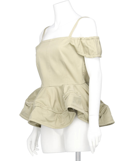 OFF SHOULDER PEPLUM TOPS