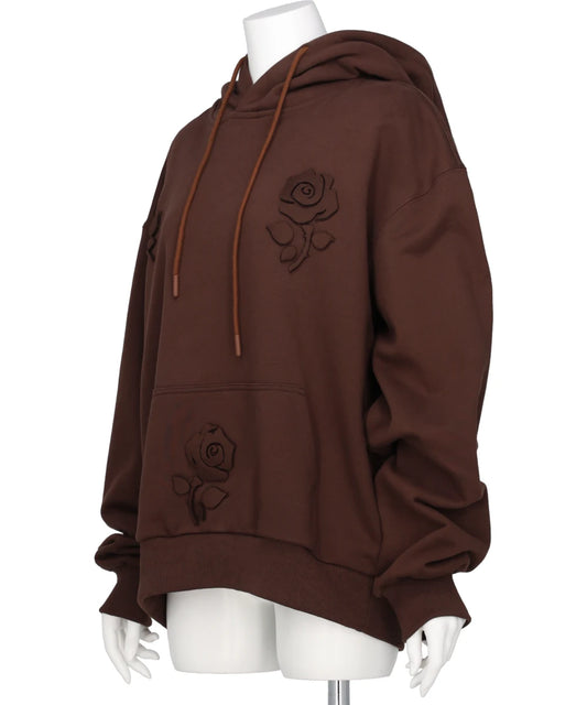 FLOWER APPLIQUE HOODIE