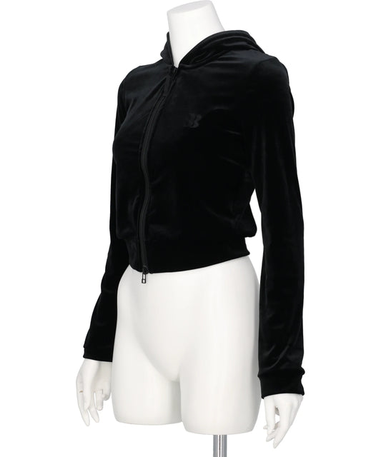 MICRO BRA VELOUR HOODIE