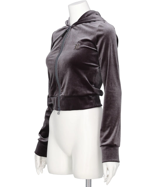 MICRO BRA VELOUR HOODIE