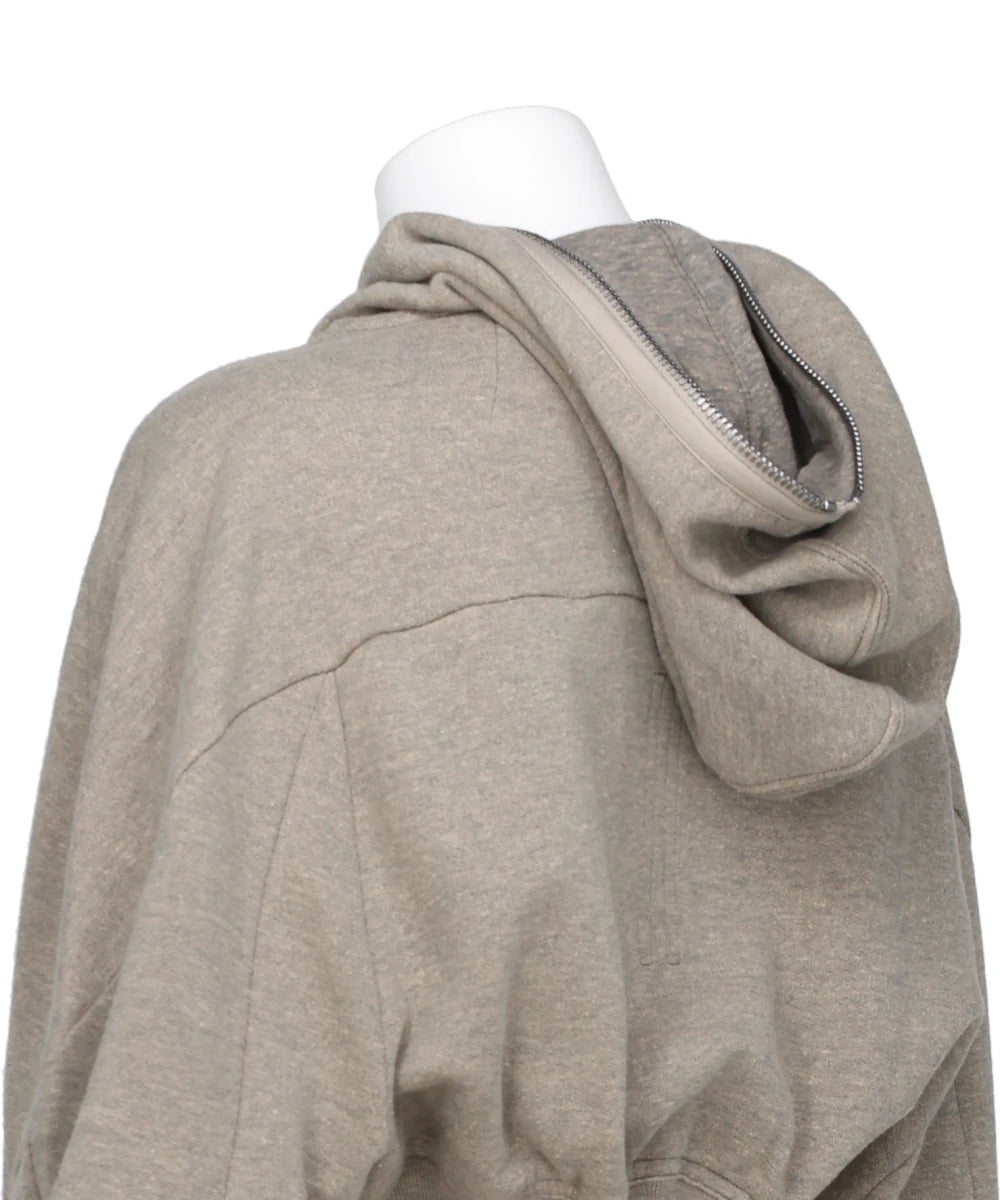 COLLAGE GIMP HOODIE - MELANGE GREY